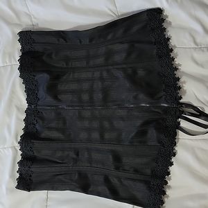 Black Zip Up Corset